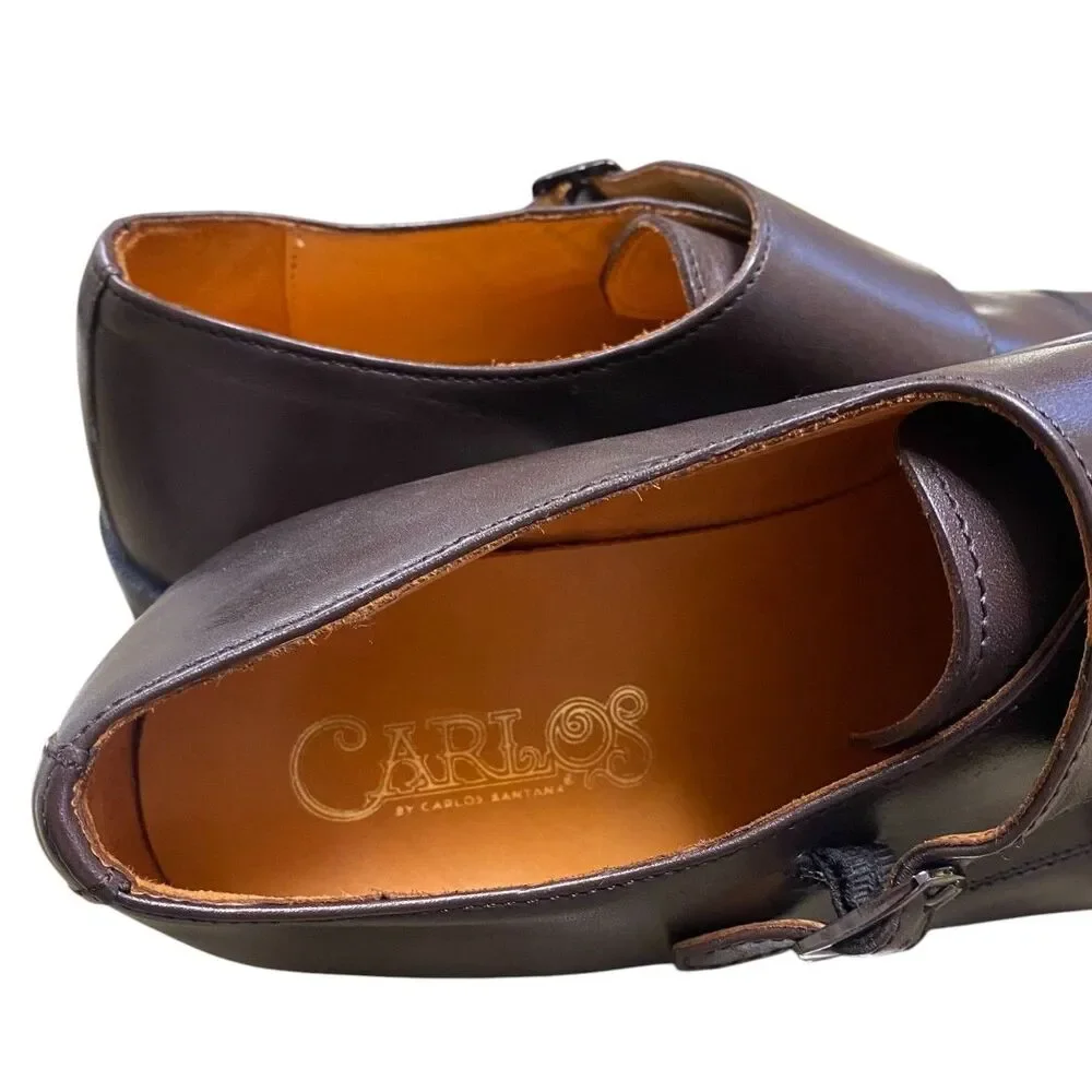 CARLOS by CARLOS SANTANA Passion Double Monk-Strap Oxfords BROWN Sz 11.5